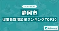 【2025年最新版】静岡市:従業員数増加率ランキングTOP30/SalesNow DBレポート