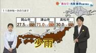 【光岡気象予報士のお天気解説】２月１８日（水）は「空気乾燥　風強めに」【岡山・香川】