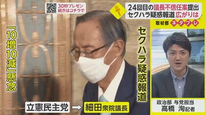 細田議長への不信任案　野党内では足並み乱れ　欠ける広がり【ネタプレ政治部】