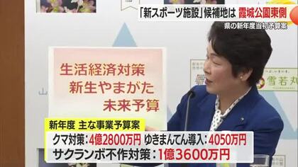 スケート場含む「新スポーツ施設」候補地は霞城公園東側の広場含むエリア　新年度当初予算案内示　山形