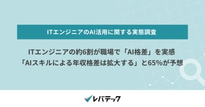 ITエンジニアの約6割が職場で「AI格差」を実感「AIスキルによる年収格差は拡大する」と65％が予想
