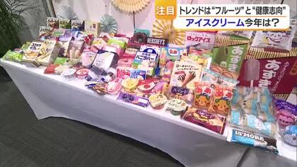 原料費など高騰でトレンド“フルーツ”に　松山でアイス展示説明会「天かすで食べる商品いただき」【愛媛】