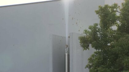 水道管から水が…“高さ10メートル”　神奈川・相模原市の団地