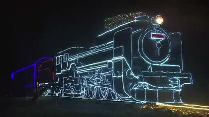 銀河農場の夜イルミネーション　雫石町の小岩井農場　岩手県