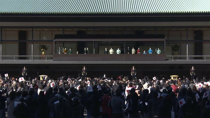 新年一般参賀の様子(午前10時すぎ 皇居・宮殿)