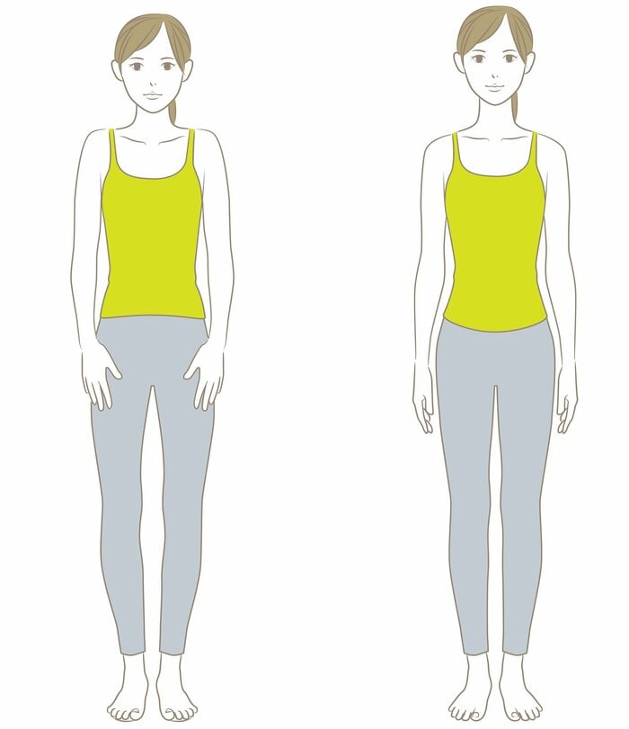 縮んだ手（左）と伸びた手（右）（画像はイメージ）