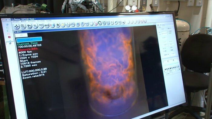 ガスタービンでのアンモニア燃焼の分析 写真:科学技術振興機構
