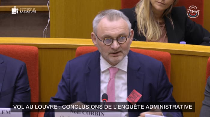 ノエル・コルバン文化庁総監察局長官「あと30秒早く気づいていたら」 （©Sénat.fr）