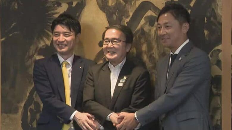 渡邊雄太選手がいよいよ地元に凱旋！千葉と香川の交流試合前にＢリーグのチェアマンが池田知事訪問【香川】｜FNNプライムオンライン
