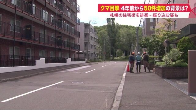 クマが目撃されたのは普通の住宅街(札幌・南区)