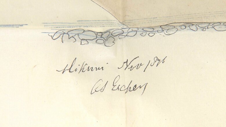 エッシャー氏直筆のサイン