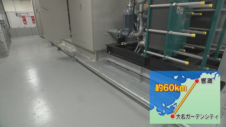 西部ガスの工場から運ばれるガスを使って発電