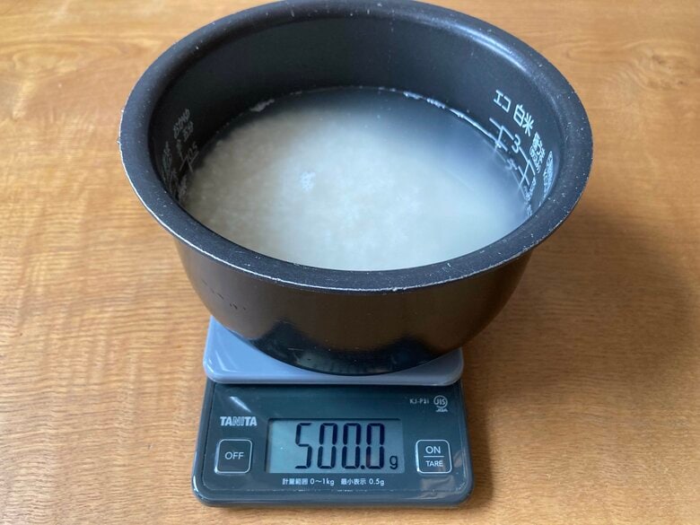 まずは通常通りの水量で（筆者撮影）