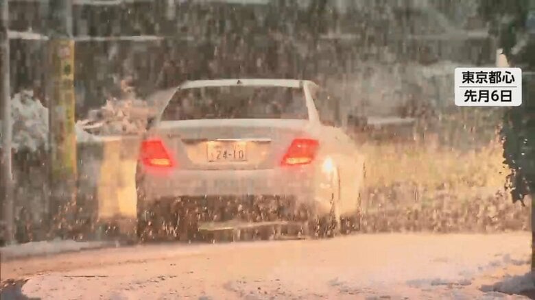 今年1月6日の東京都心の雪