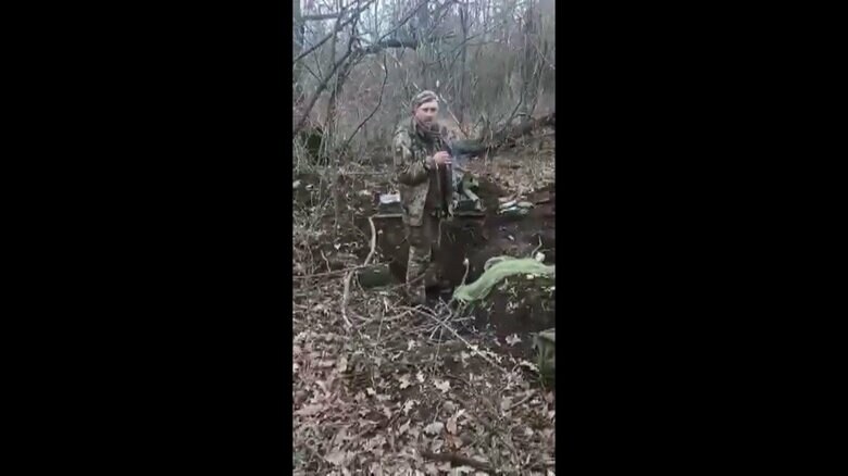 捕虜となったウクライナ兵（「@chtddd」）