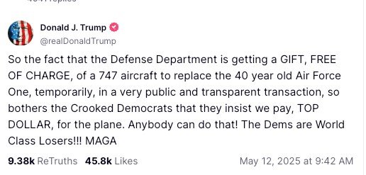 トランプ大統領の投稿