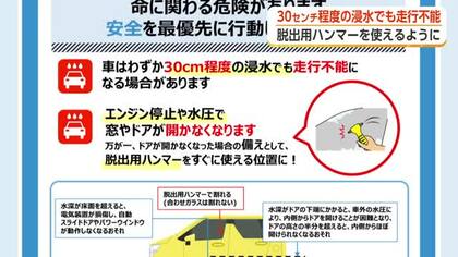 冠水道路に入ってはいけない　車のドアが開かなくなる「命にかかわる危険」　千葉豪雨が示す教訓