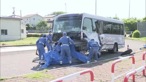 運転手の供述を超える速度で運転か　マイクロバスを自動車整備会社に移動させ車両検証はじめる　磐越道バス事故