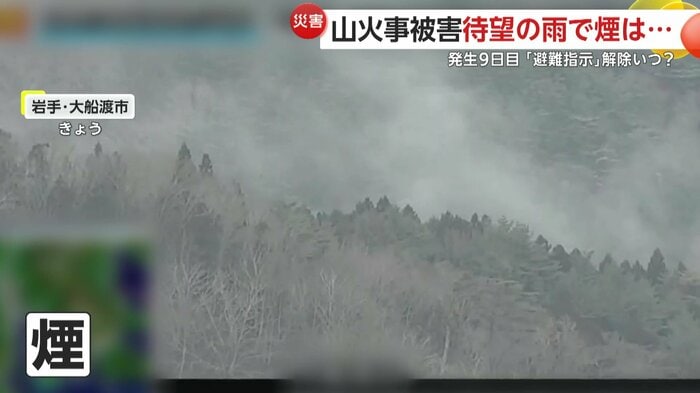 自衛隊のヘリが捉えた映像では6日もいくつかの地点で煙が