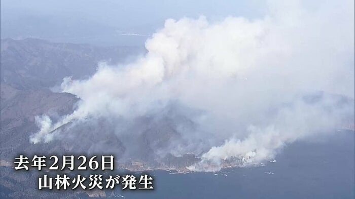 2025年2月26日大船渡市で山林火災が発生
