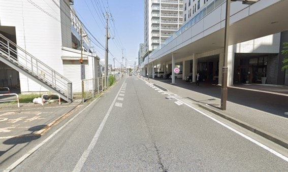 群馬県高崎駅東口周辺の道路