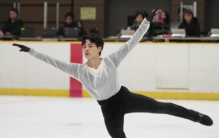 フリーは楽しんで滑り切れたという杉山（西日本選手権）