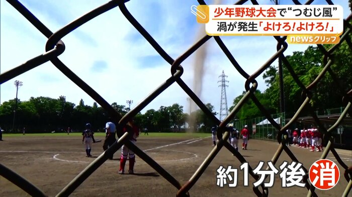空高く渦巻いた後に消えていった渦