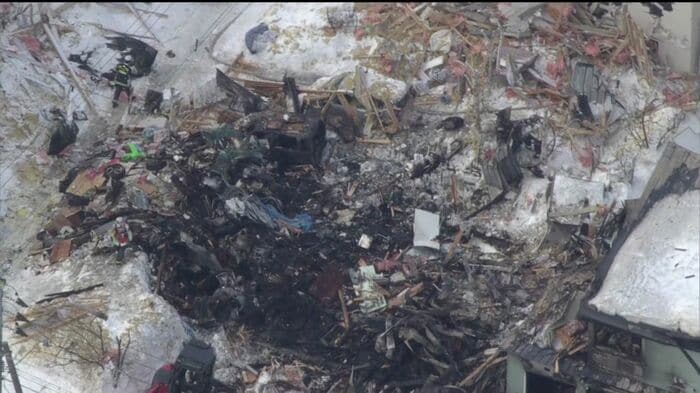 爆発事故が起きた住宅