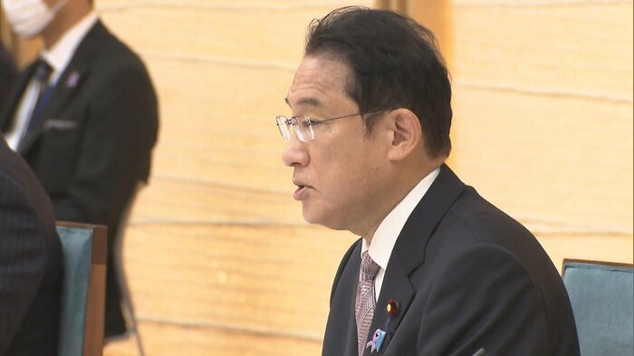 経済安全保障推進会議で発言する岸田首相(2021年11月19日)
