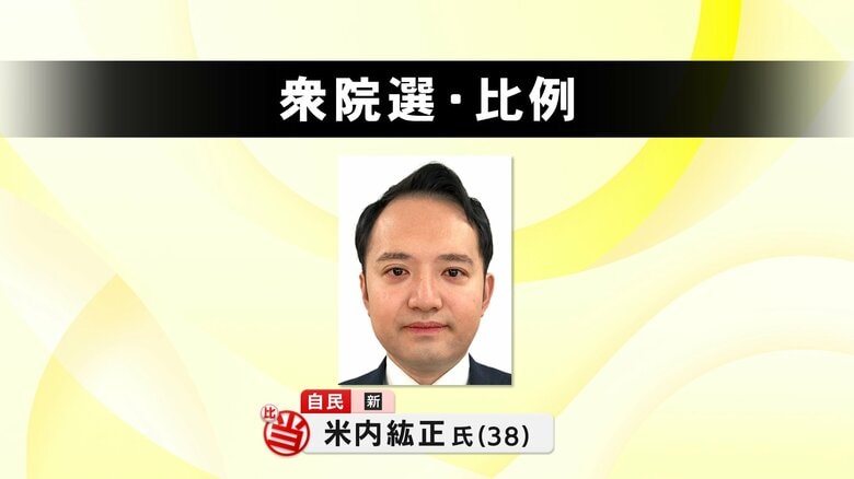 【速報】自民党の新人・米内紘正氏が当選確実　比例代表東北ブロック　衆院選2026｜FNNプライムオンライン