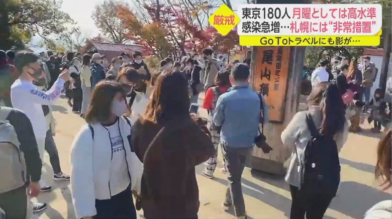 11月15日の高尾山の様子