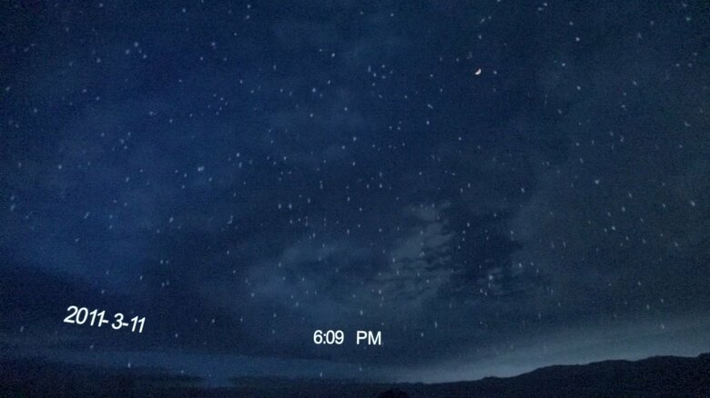 3.11の夜を再現「星空とともに」 当時は雪が舞っていた