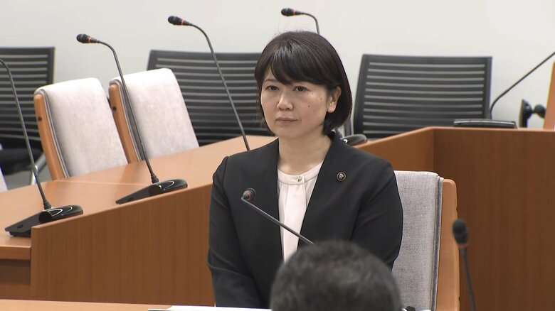 市議会での小川晶・前橋市長（10月2日午前）