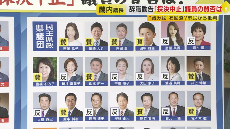 賛否が半分に割れた『民主県政県議団』