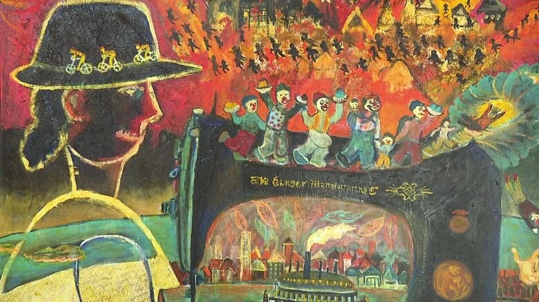 ロシアのウクライナ侵攻の様子を描いた絵