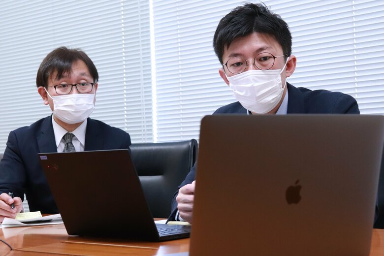 （左から）株式会社フジ・スタートアップ・ベンチャーズの時澤正、海老根大