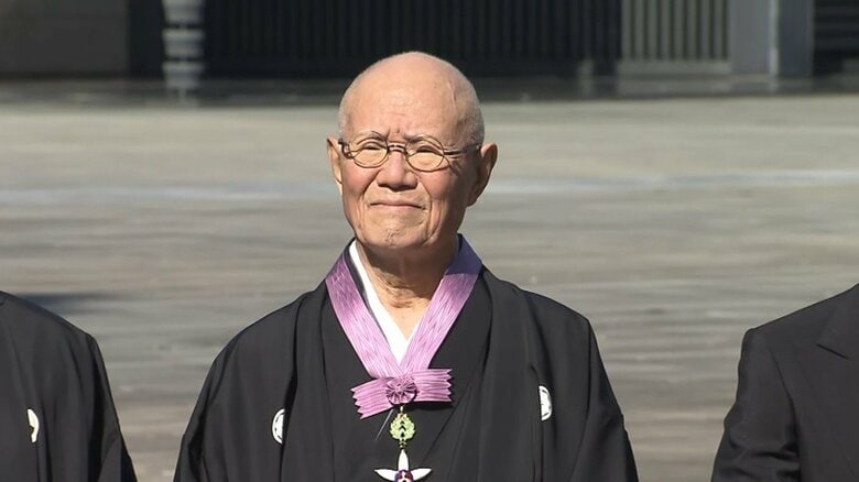 文化勲章を受章したちばてつやさん（2024年11月）