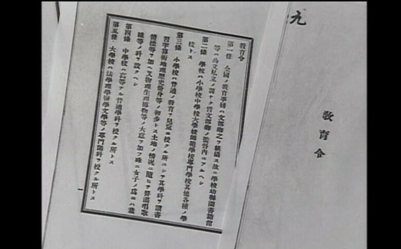 明治12年に出された「自由教育令」