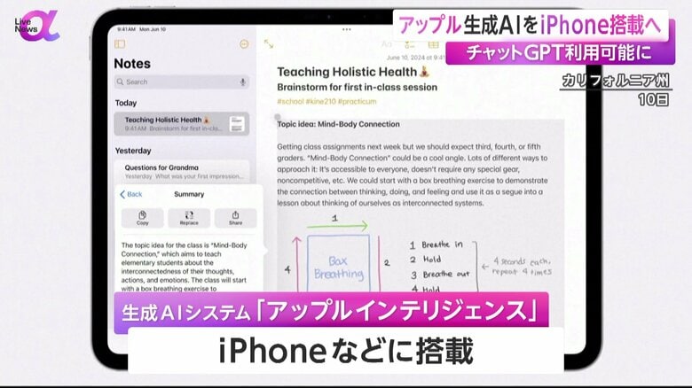iPhoneなどに搭載される生成AIシステム「アップルインテリジェンス」