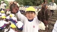 園児がサツマイモ堀り　顔と同じくらいの大きさのものも「めっちゃ大きいの取れた」大分