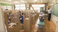 ソーシャルディスタンス定着も狙い 南相馬市の中学校で飛沫感染防止の仕切りを導入<福島県>