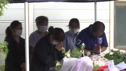 高齢者施設跡地で追悼　台風の甚大な被害から10年　岩手・岩泉町