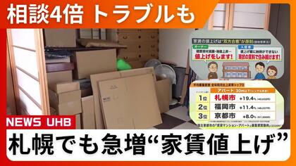 札幌で急増する賃貸”家賃値上げトラブル”　相談件数3年で4倍に　専門家「双方合意が原則　一方的な値上げには応じる必要なし」〈北海道札幌市〉