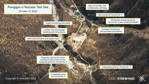 北の「核実験場」最新衛星写真　7回目の「核実験」準備完了か