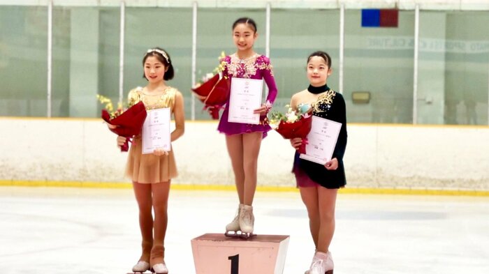 ジュニア女子の表彰台