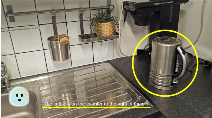 「ケトルはカウンターの右側」と教えてくれた　※画像の一部を加工