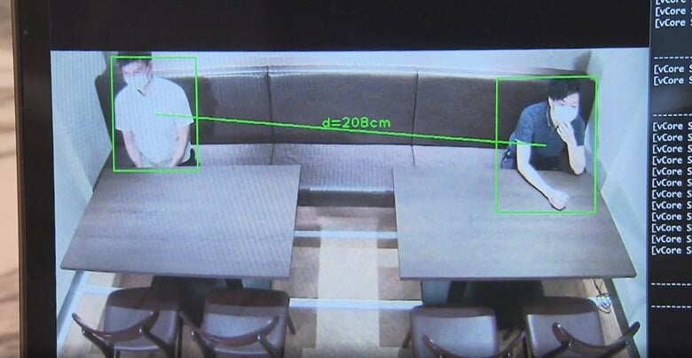 「飲食店での密は避けたい。でも座りたい」 AIが客同士の距離を判定する空席情報配信サービス｜FNNプライムオンライン