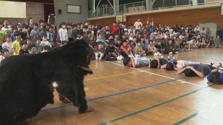 “クマ”に遭遇したら…目撃件数は去年の倍以上　児童が遭遇時の対処方法学ぶ「慌てず・騒がず…ゆっくり立ち去って」新潟・上越市｜FNNプライムオンライン