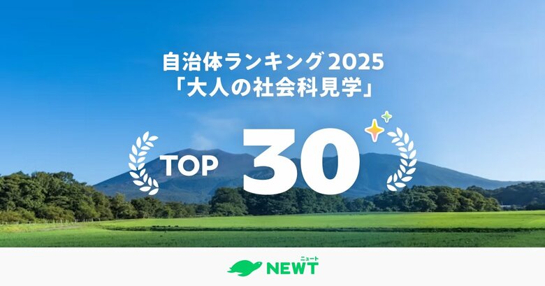 旅行アプリ『NEWT(ニュート)』、敬老の日におすすめ、親子三世代で楽しむ「大人の社会科見学」自治体TOP30を発表