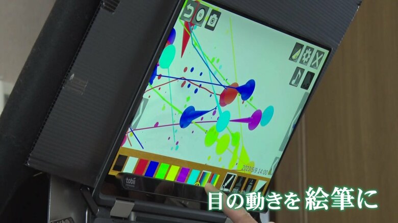 視線が絵筆に